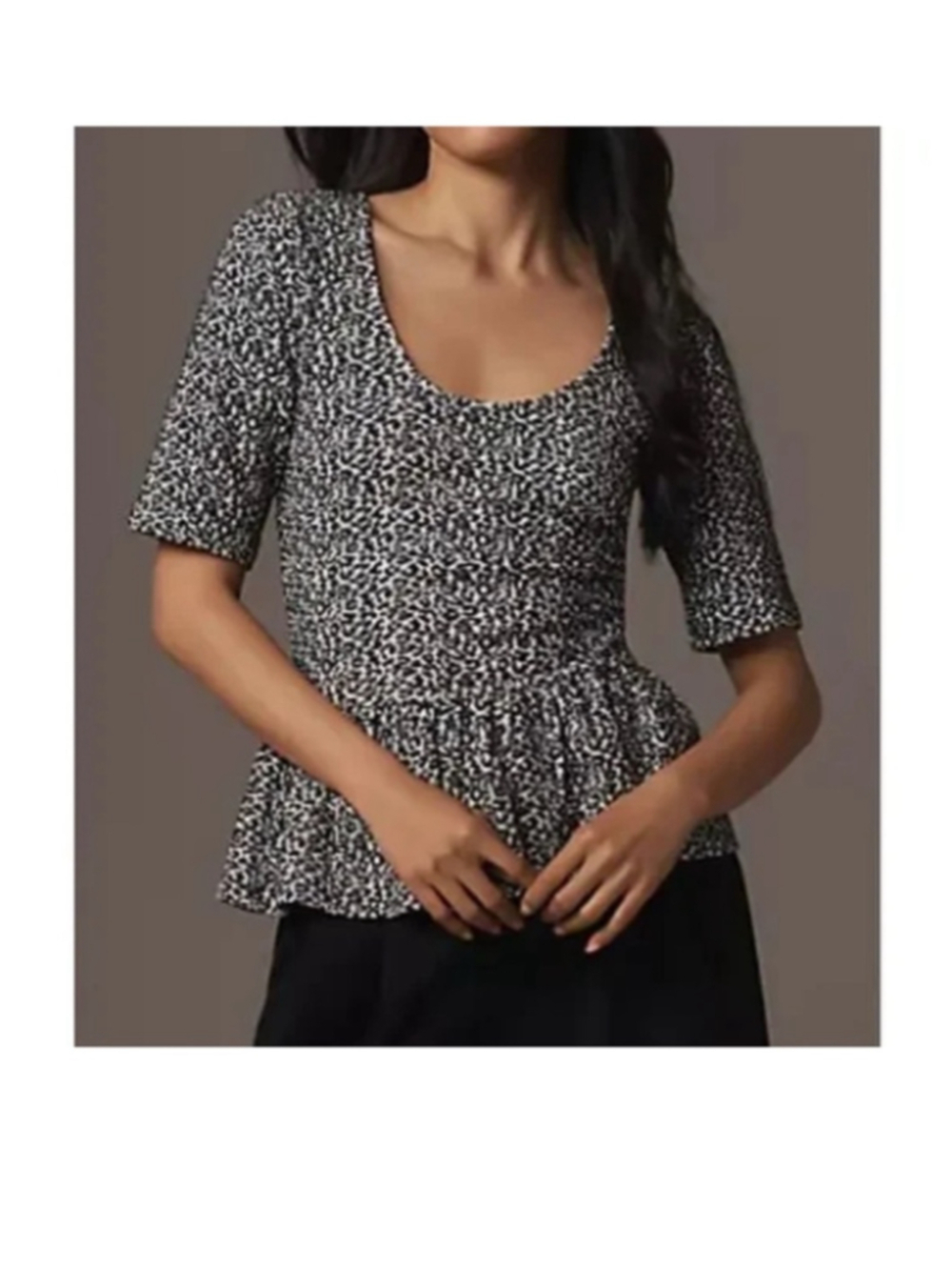 Anthropologie Maeve Leopard Print Peplum Top | NWT | Size Medium